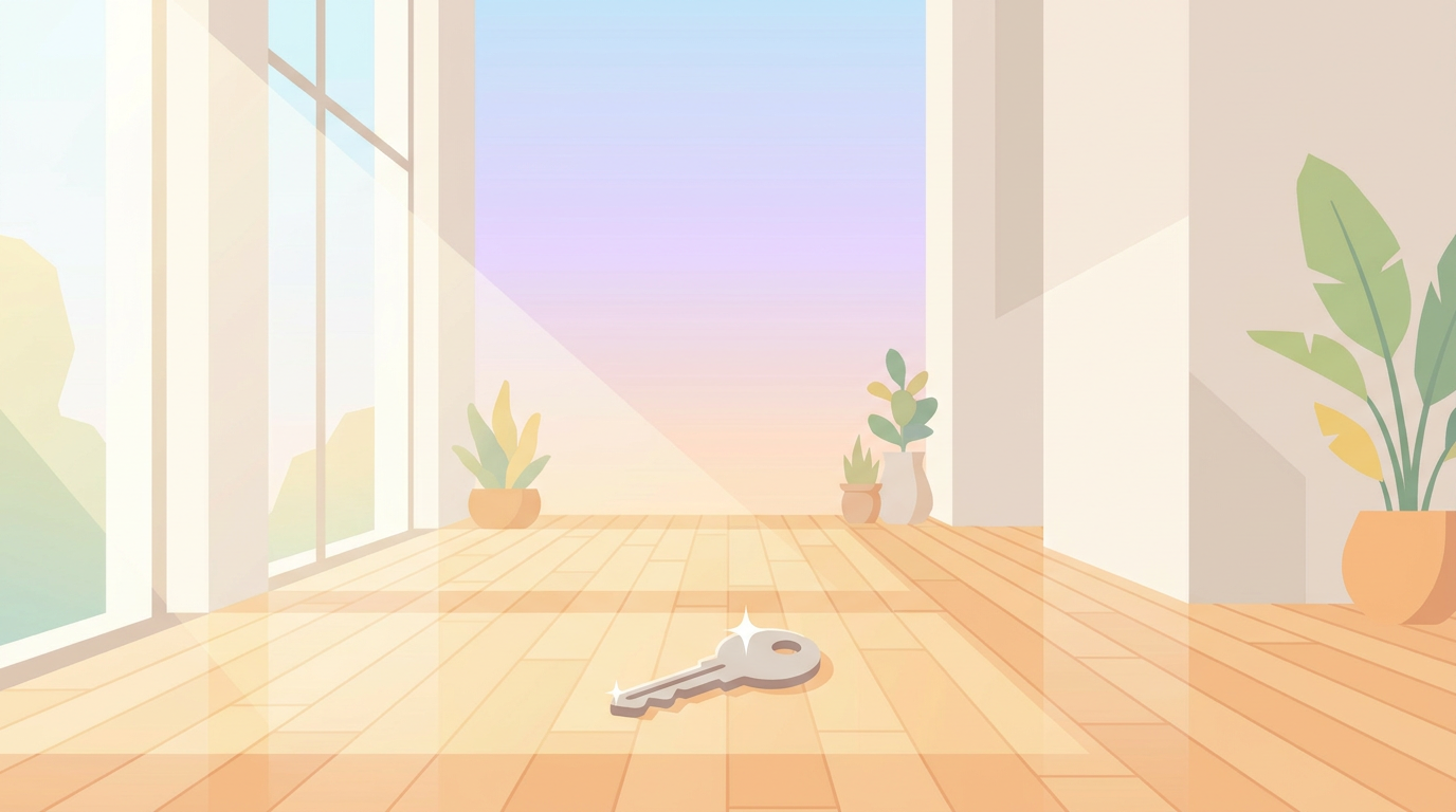 Appartement vide nettoyé en profondeur avant remise des clés